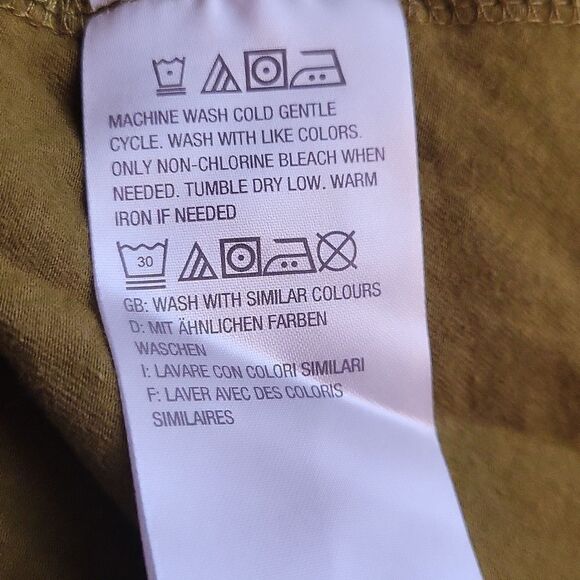 H BY HALSTON OLIVE GREEN DRESS WITH LACE. Sc624-7 - Picture 11 of 13